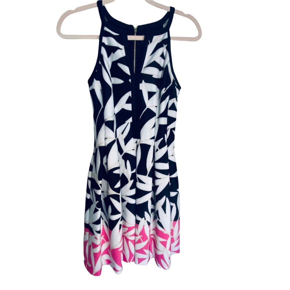 VINCE CAMUTO WOMEN'S SLEEVELESS BLACK AND PINK DRESS SZ 4